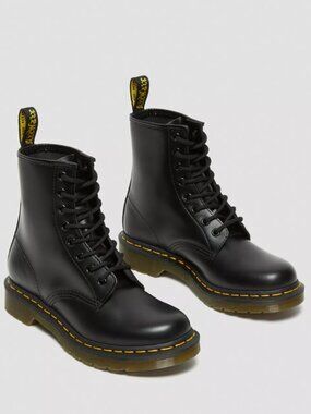 Dr. Martens 1460 Smooth Leather Combat Boots Black Ladies 6